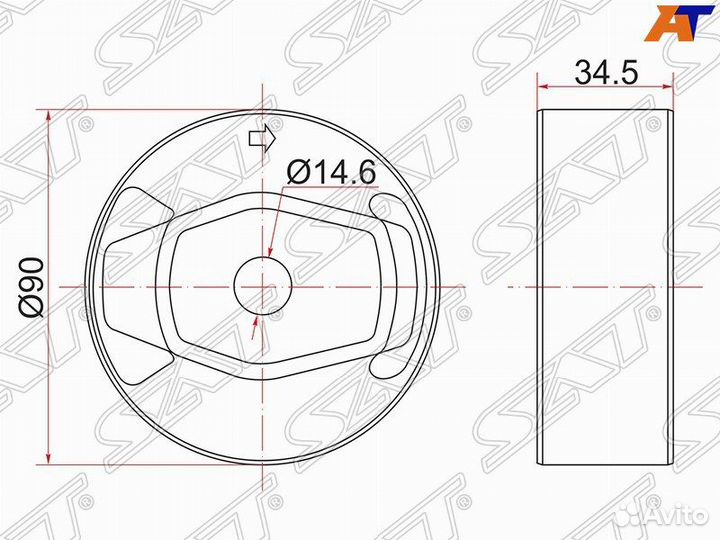Опора дифференциала RR toyota auris /blade /rumion