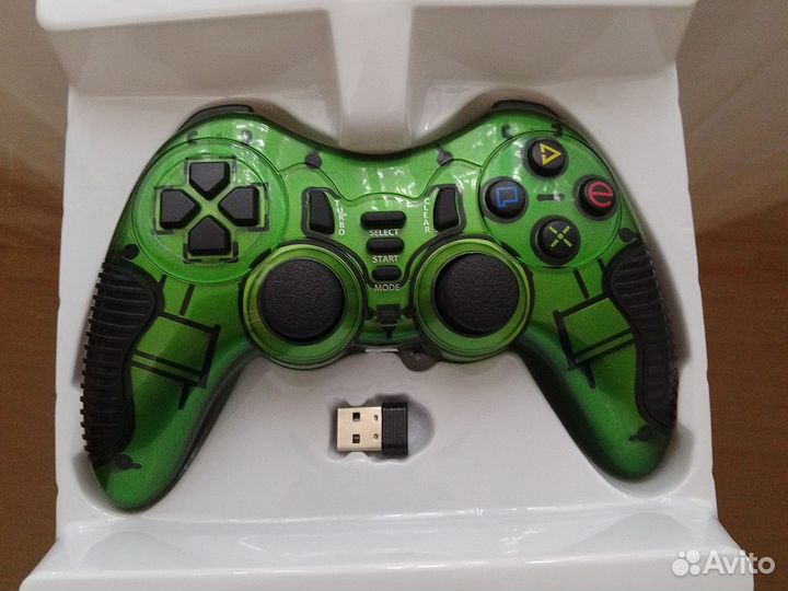 Геймпад для пк беспроводной Dexp G-02B зеленый