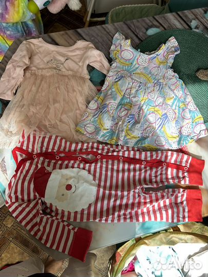 Большой Пакет одежды для девочки 74 80 + обувь