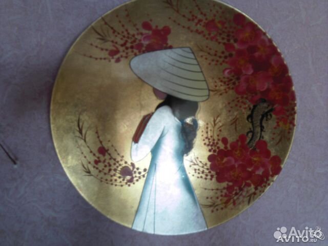 Интерьерная тарелочка и ваза восточных мотивов