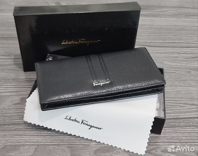 Мужской кожаный купюрник портмоне Ferragamo новый