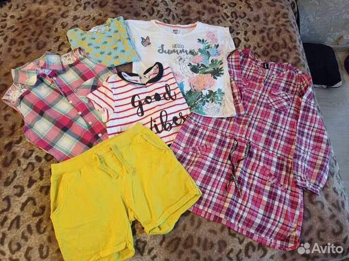 Продам вещи на девочку пакетом, рост 140-146