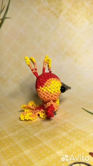 Амигуруми из бисера птица феникс
