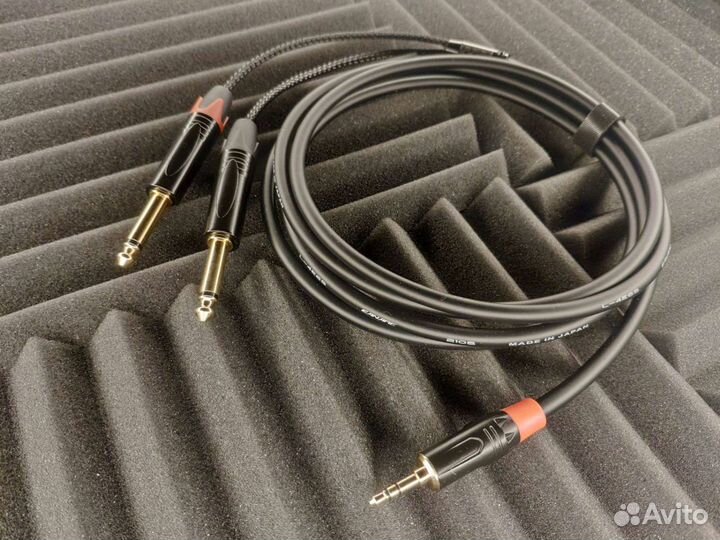 Jack 3,5 st на 2 Jack 6,3 mono Canare L-4E6S