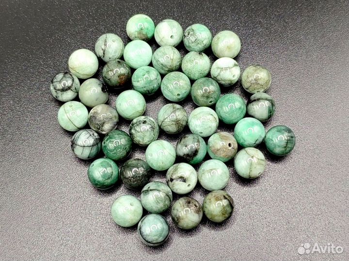 Изумруд берилл бусины 9 мм