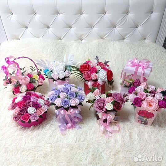 Букеты из мыльных цветов