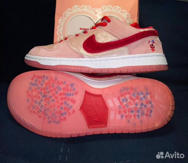 Кроссовки nike sb dunk low valentines day