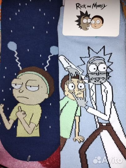 Носки с принтом Том и Джерри и Рик и Морти