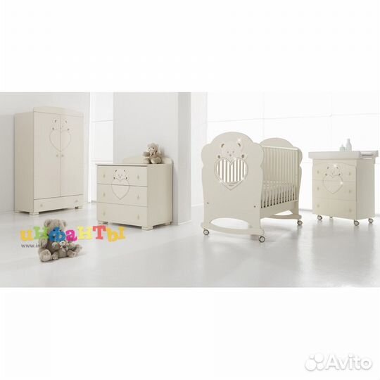 Erbesi Cucciolo кроватка,комод,матрас,ванночка