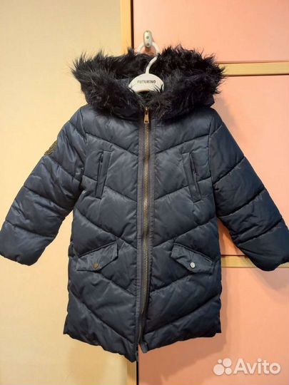 Зимнее пальто для девочки kiabi