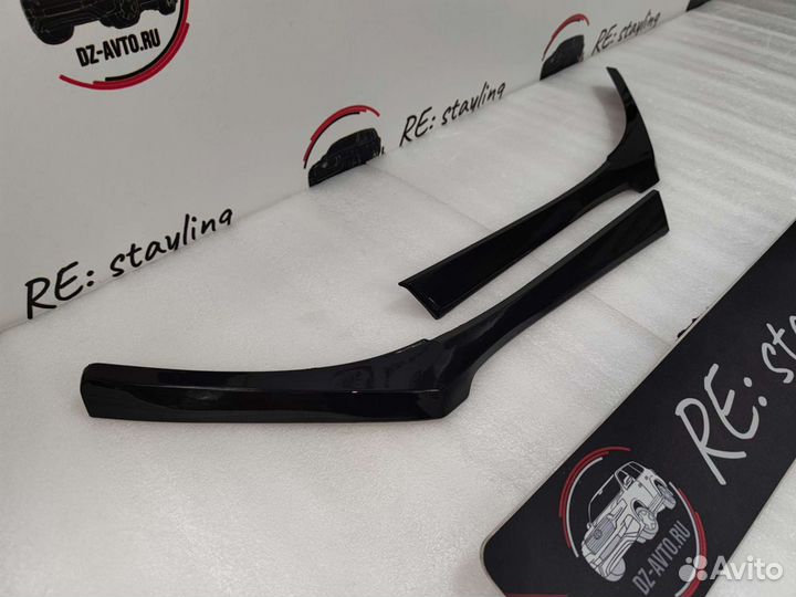 Реснички фар чёрные Toyota Land Cruiser 200 2016+