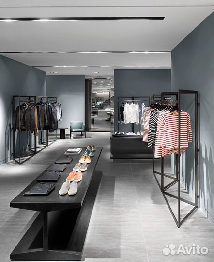 Витрины, стеллажи, мебель из металла лофт