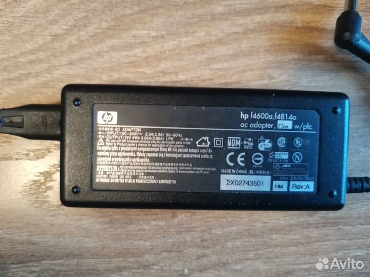 Блок питания HP 75w 19В для ноутбука