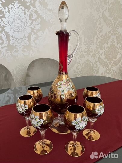 Винный набор, лепка (Чехия)