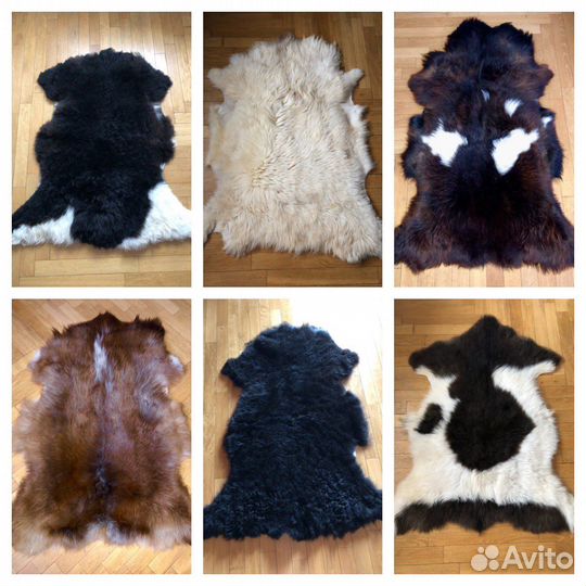 Шкуры овчины большие размеры Люкс
