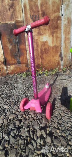 Самокат детский трехколесный светящиеся колеса