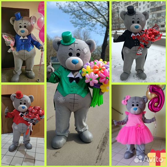 Ростовая кукла на праздник/ мишка/ зайка/ аниматор