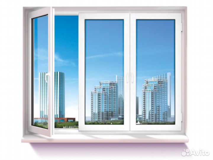 Окна пластиковые с фрамугой