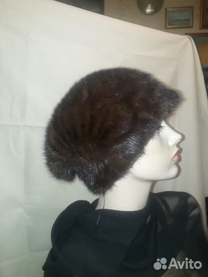 Шапка зимняя норка 56-57