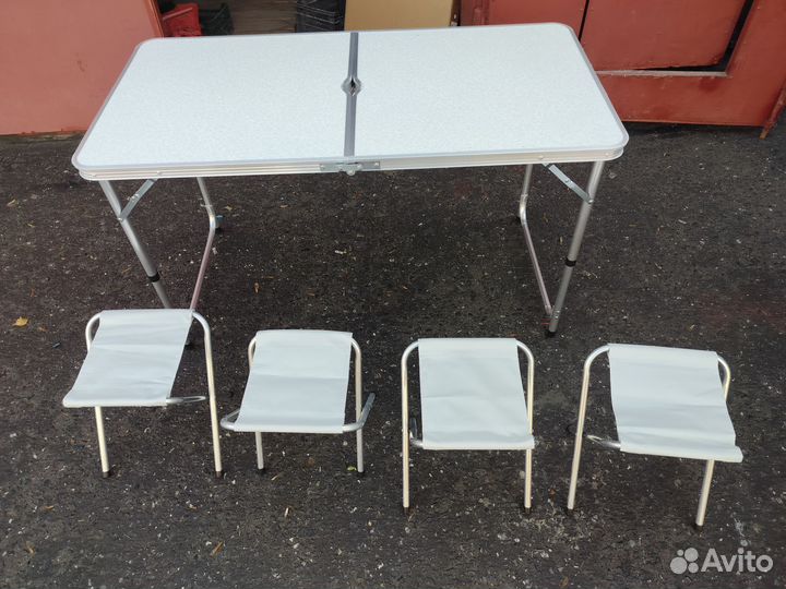 Стол раскладной туристический с 4 стульями