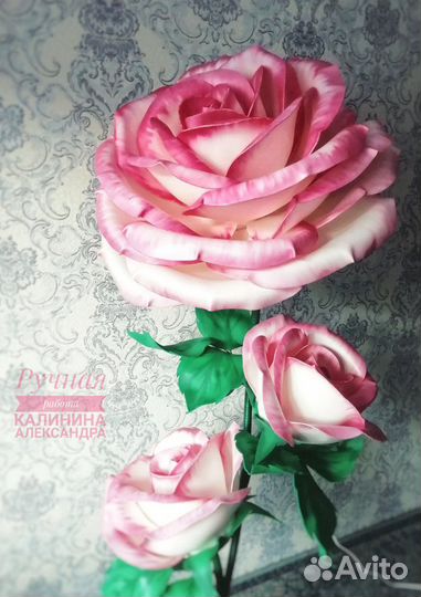 Ростовые, большие цветы ручной работы