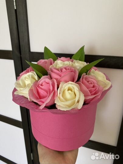 Букет из мыльных роз