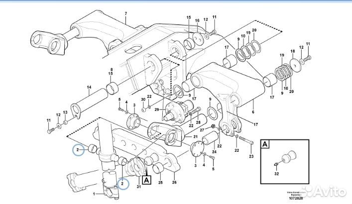 Втулка автогрейдера Volvo G960C / 12741789
