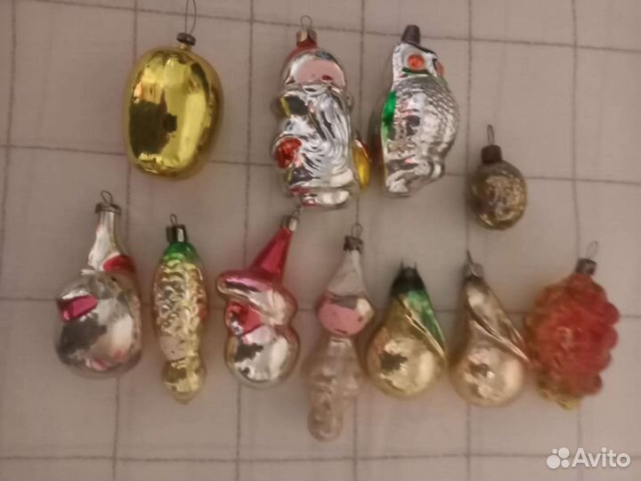 Елочные игрушки СССР в реставрацию лот