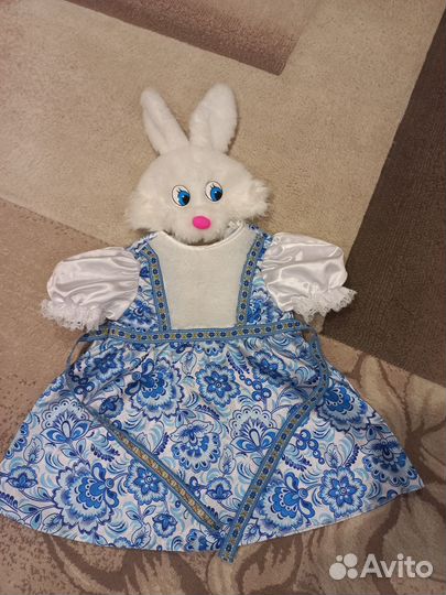 Новогодний костюм зайки для девочки