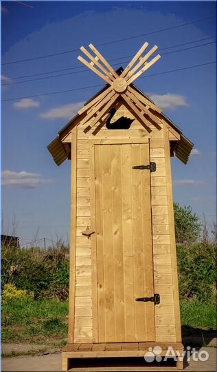 Уличный туалет деревянный ACC342