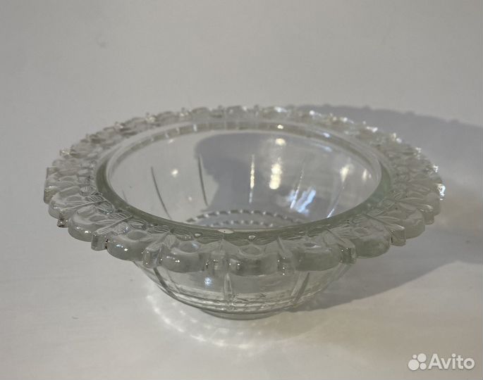 Вазочка, сухарница, конфетница из стекла, СССР