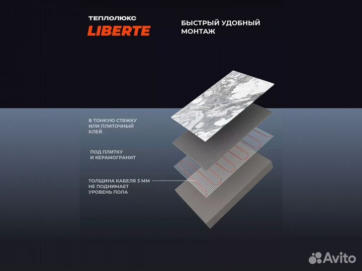 Теплый пол Теплолюкс Liberte 2,5 кв.м