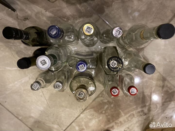 Бутылочки от коньяка и водки