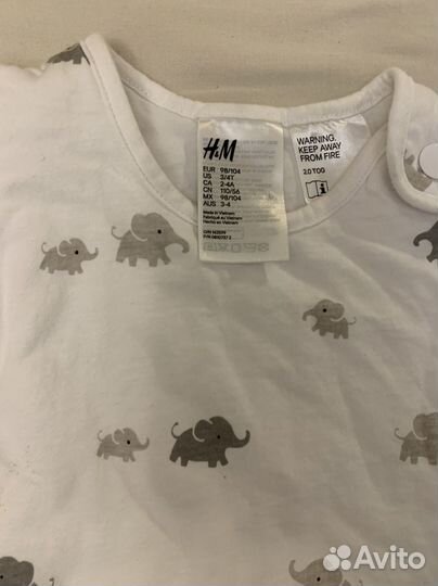 Спальный мешок детский h&m 98-104