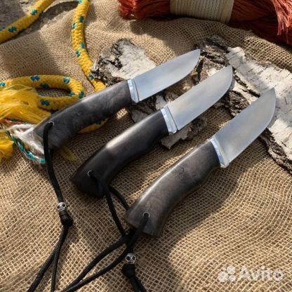 Нож складной, якутский, охотничий, финка