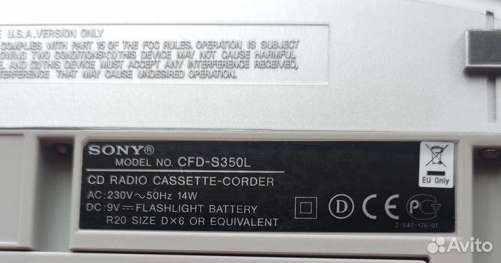 Магнитола Sony CFD-S350L б/у