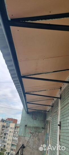 Установка крыши на балконы и лоджии