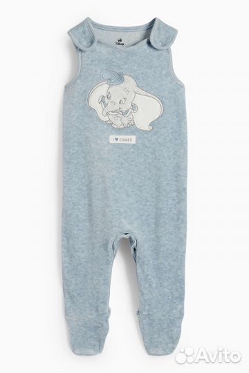 Боди и ползунки велюровые Дамбо 56 c&a
