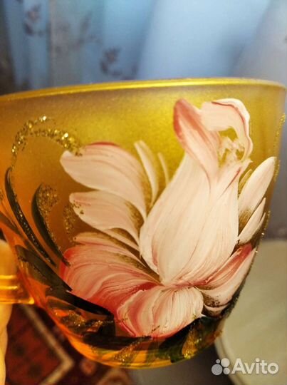 Чашка стеклянная