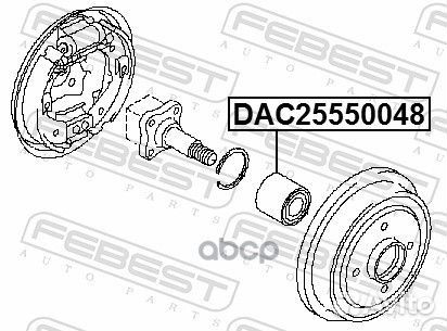 Подшипник задн.ступ.ком/кт. dac25550048 Febest