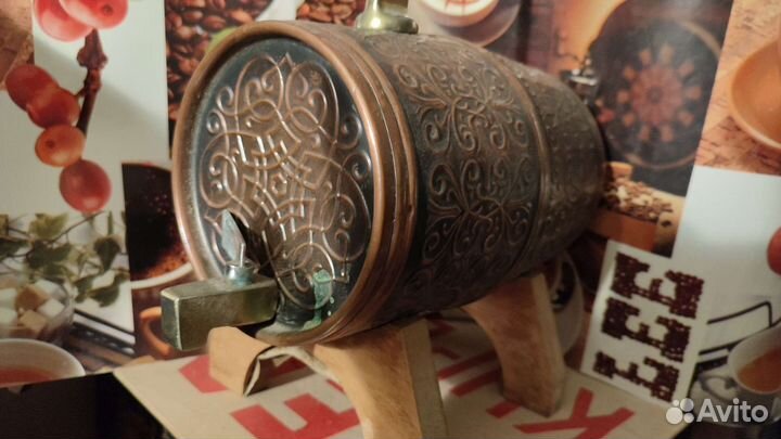 Бочонок металл. для вина, напитков. Сувенирный