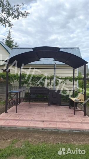 Мангал с печью под казан