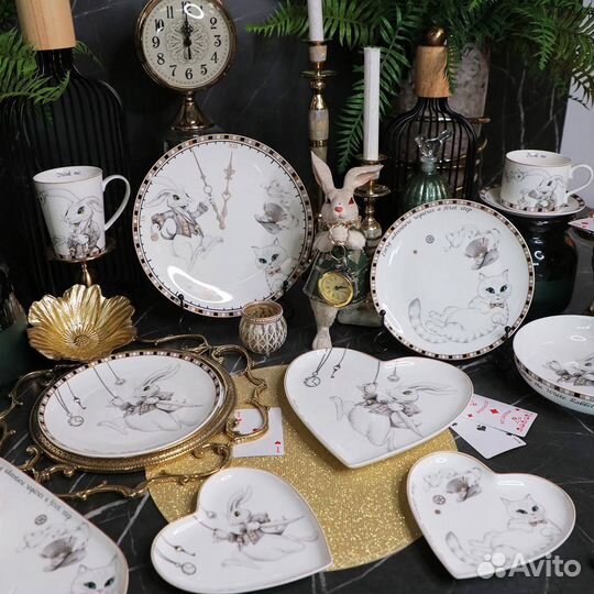 Pacпpoдaжa Посуды Алиса в стране чудес фарфор