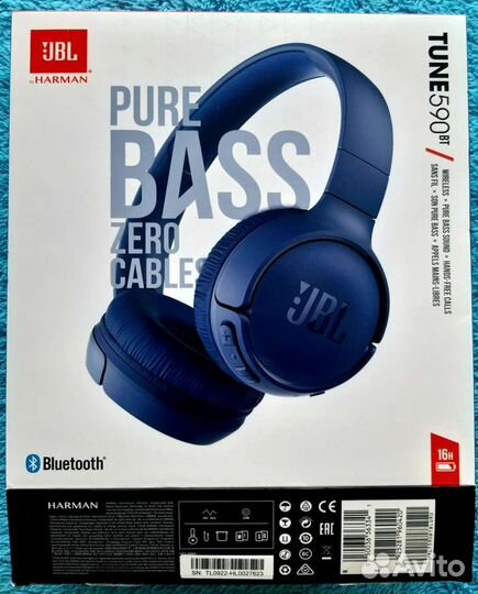Наушники накладные Bluetooth JBL Tune 590BT Blue