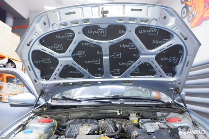 Тепло-шумоизоляция капота от Шумофф