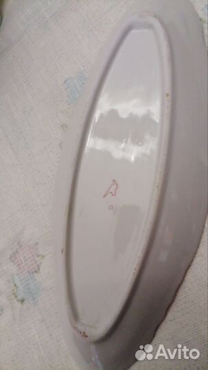 Овальное блюдо Дулево