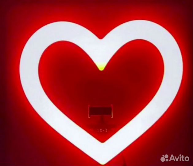 Кольцевая Лампа Цветная В Виде Сердца