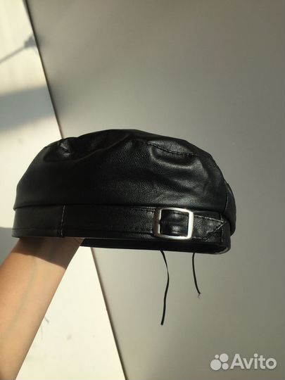 Беретка кожаная