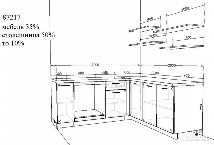 Кухни на заказ по размерам