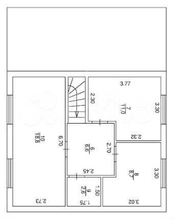 Коттедж 130 м² на участке 10 сот.